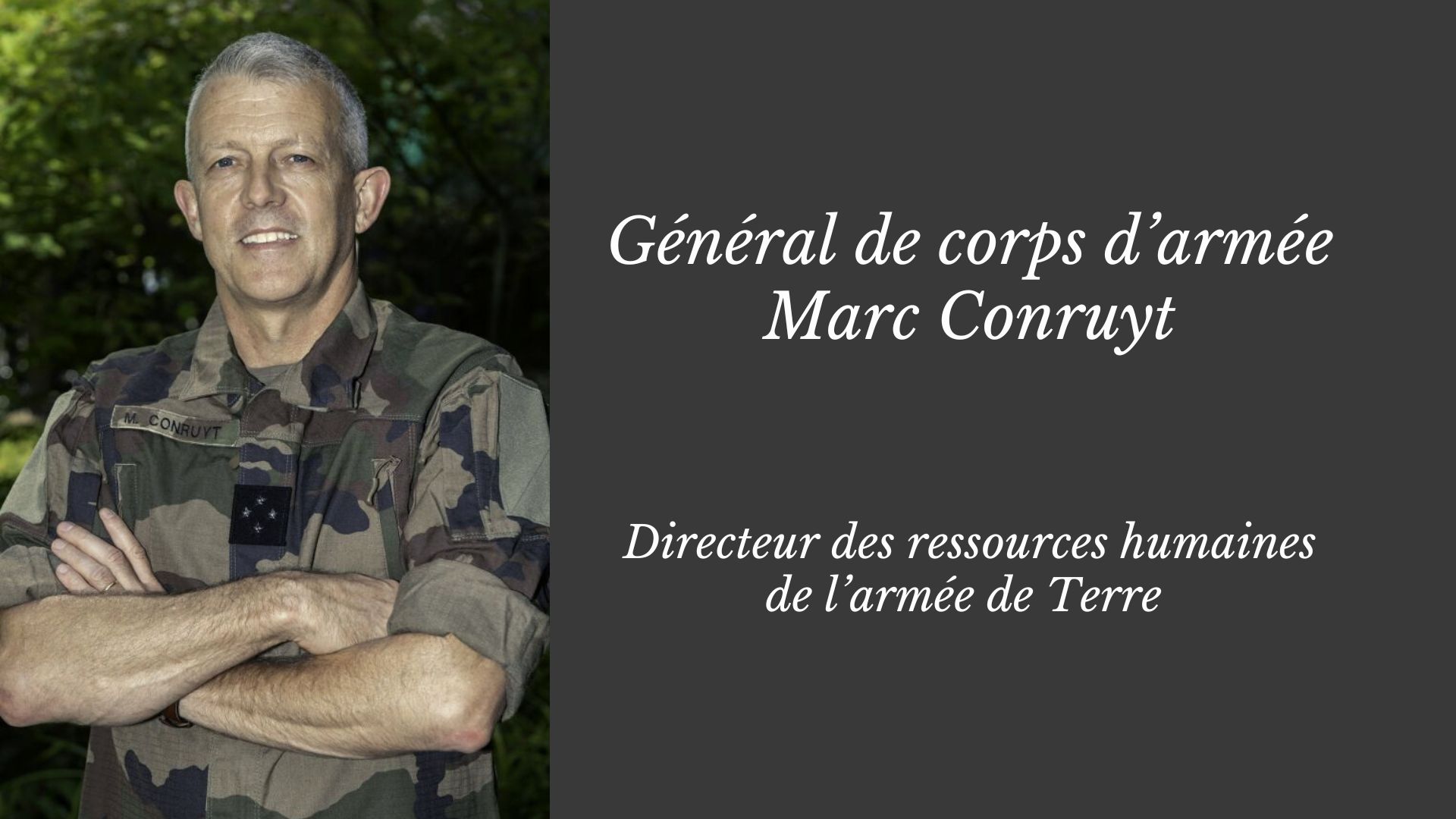 Général de corps d’armée Marc Conruyt, DRHAT
