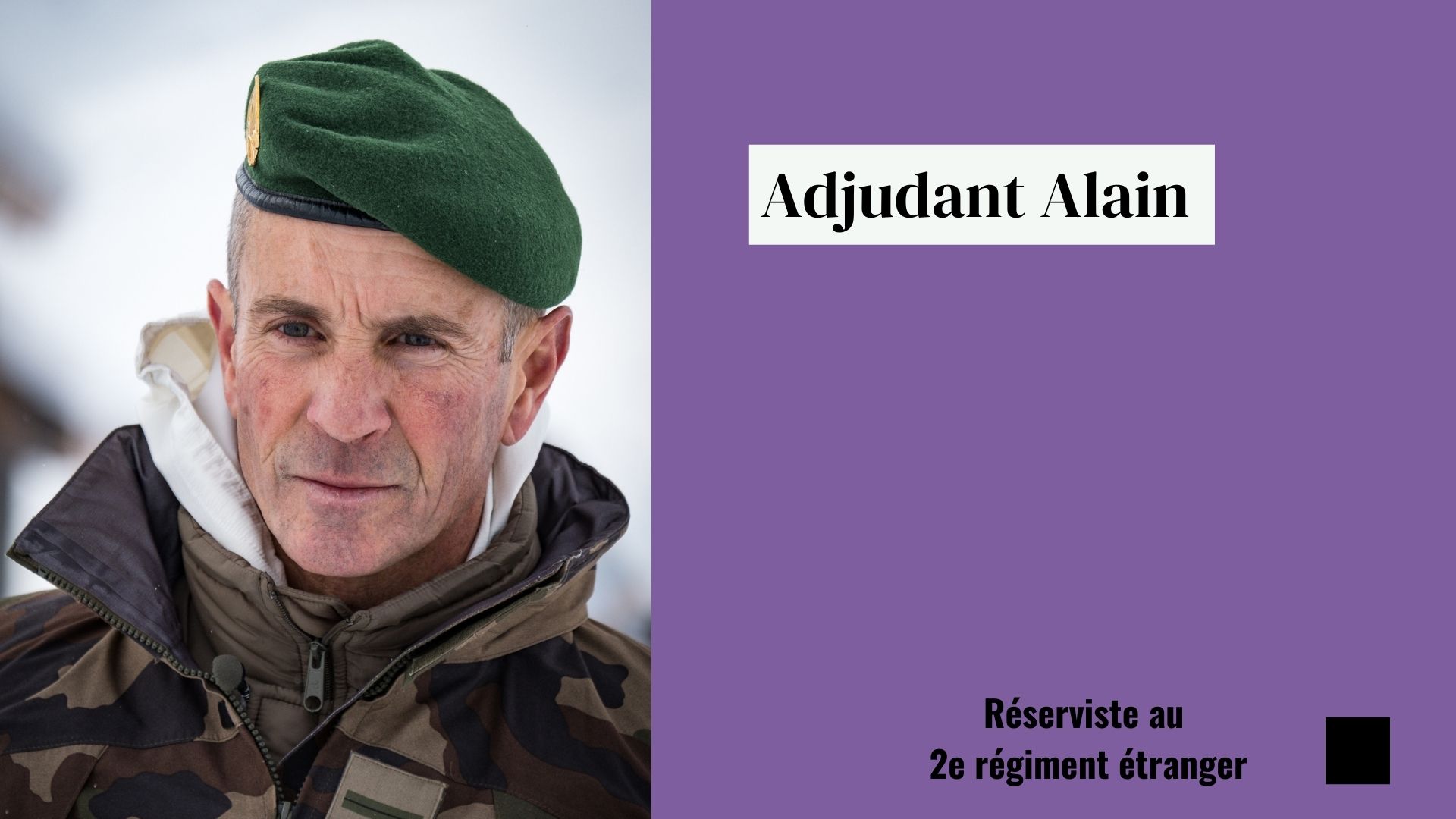 Portrait de l'adjudant Alain, réserviste au 2e RG