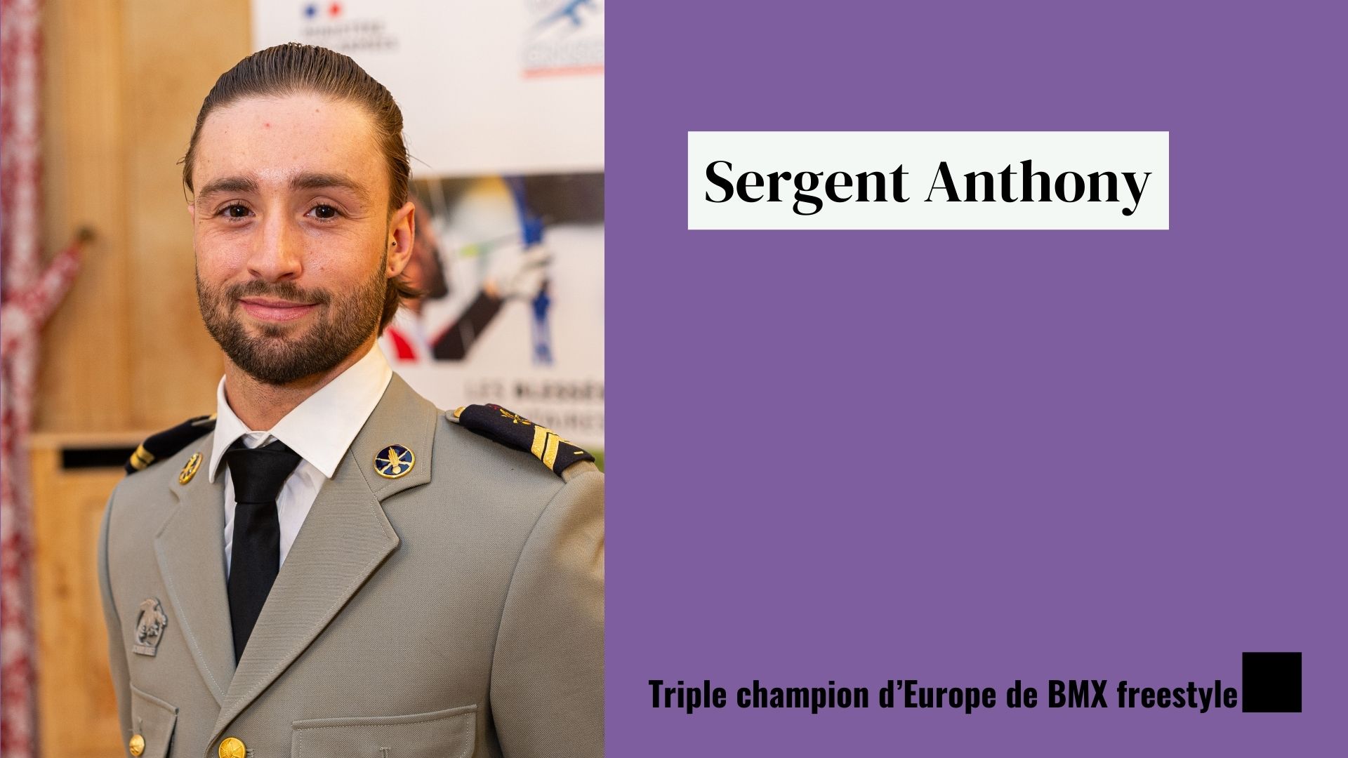 Sergent Anthony, triple champion d'Europe de BMX freestyle