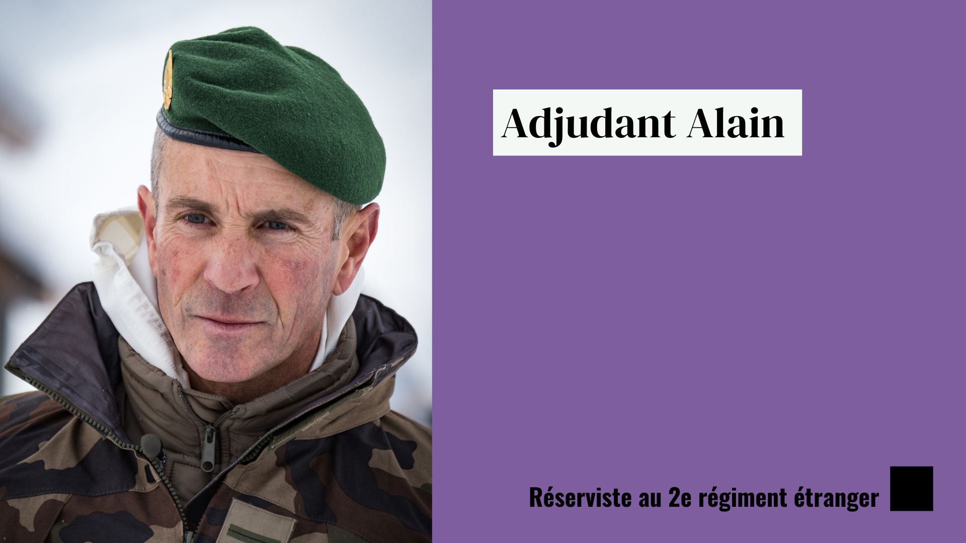 Portrait de l'adjudant Alain, réserviste au 2e RG