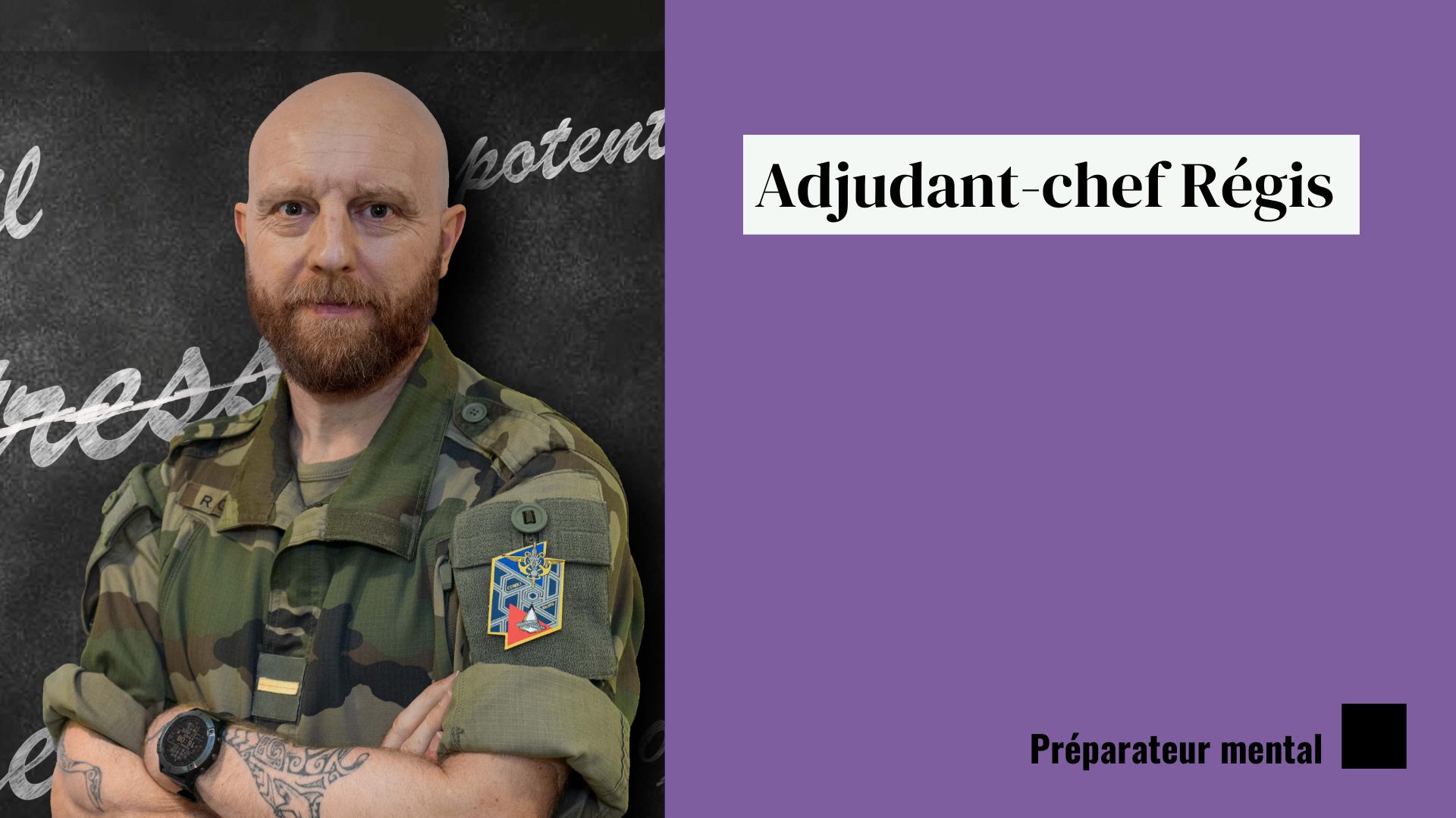 Moniteur-chef d’éducation physique militaire et sportive à Balard (Paris), l’adjudant-chef Régis utilise les techniques d’optimisation des ressources des forces armées depuis le début de sa carrière militaire.